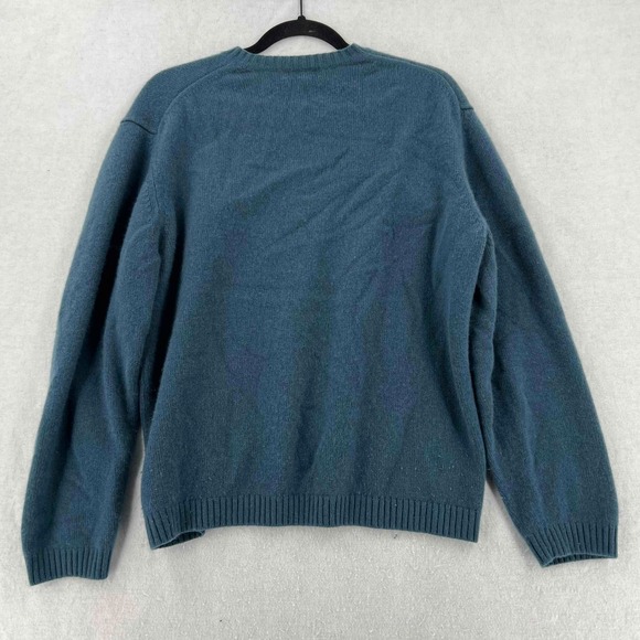Banana Republic Sweater Mens Blue Cashmere V Neck Long Sleeve Size Large - Picture 8 of 8